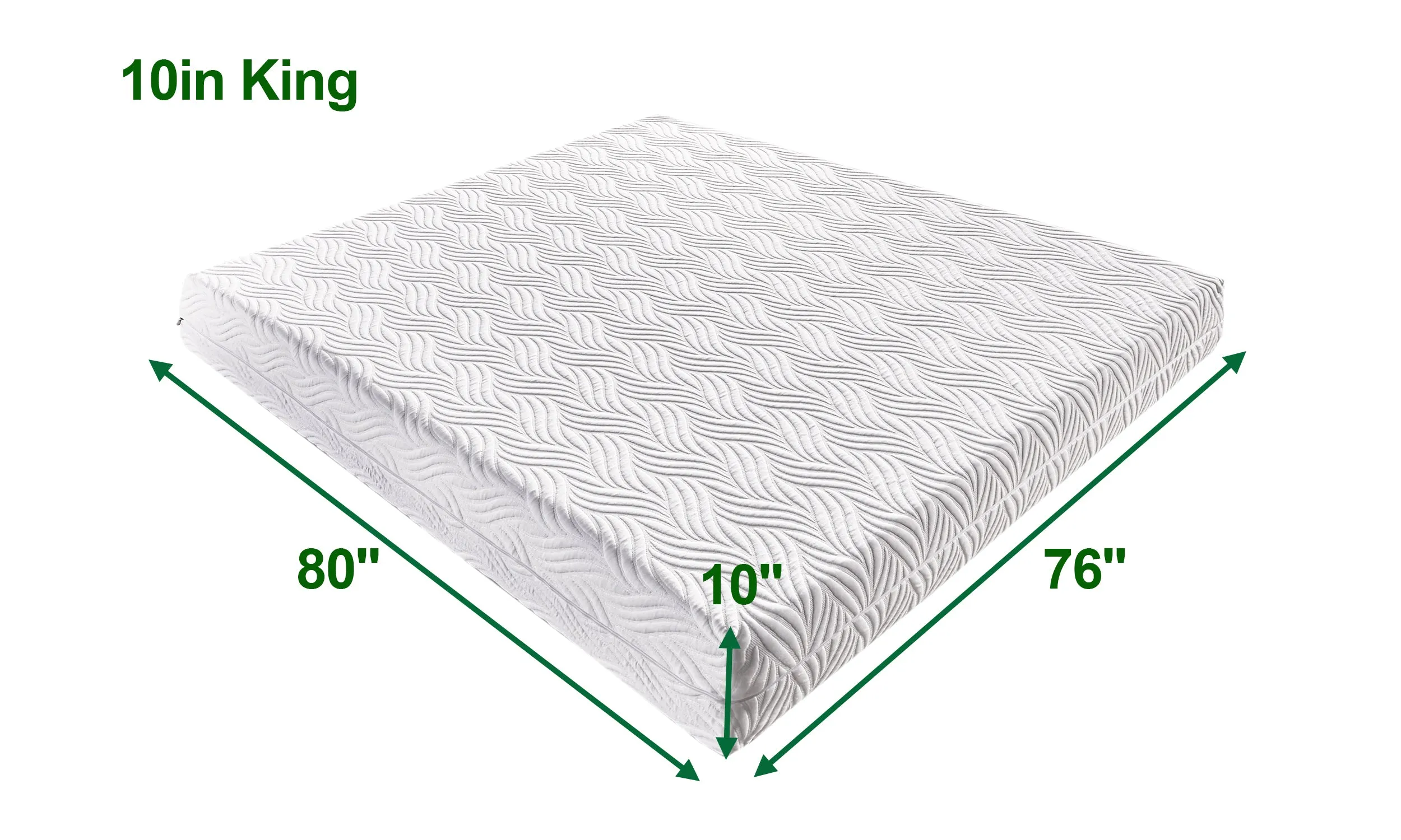 10 Inch Memory Foam Mattress,King Foam Mattress with CertiPUR-US Certified