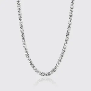 10mm Cuban Chain - White Gold