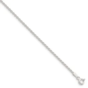 1.5mm Sterling Silver Classic Solid Rope Chain Bracelet