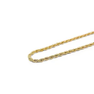 20 Inch Stainless Steel PVD Gold French Rope Chain