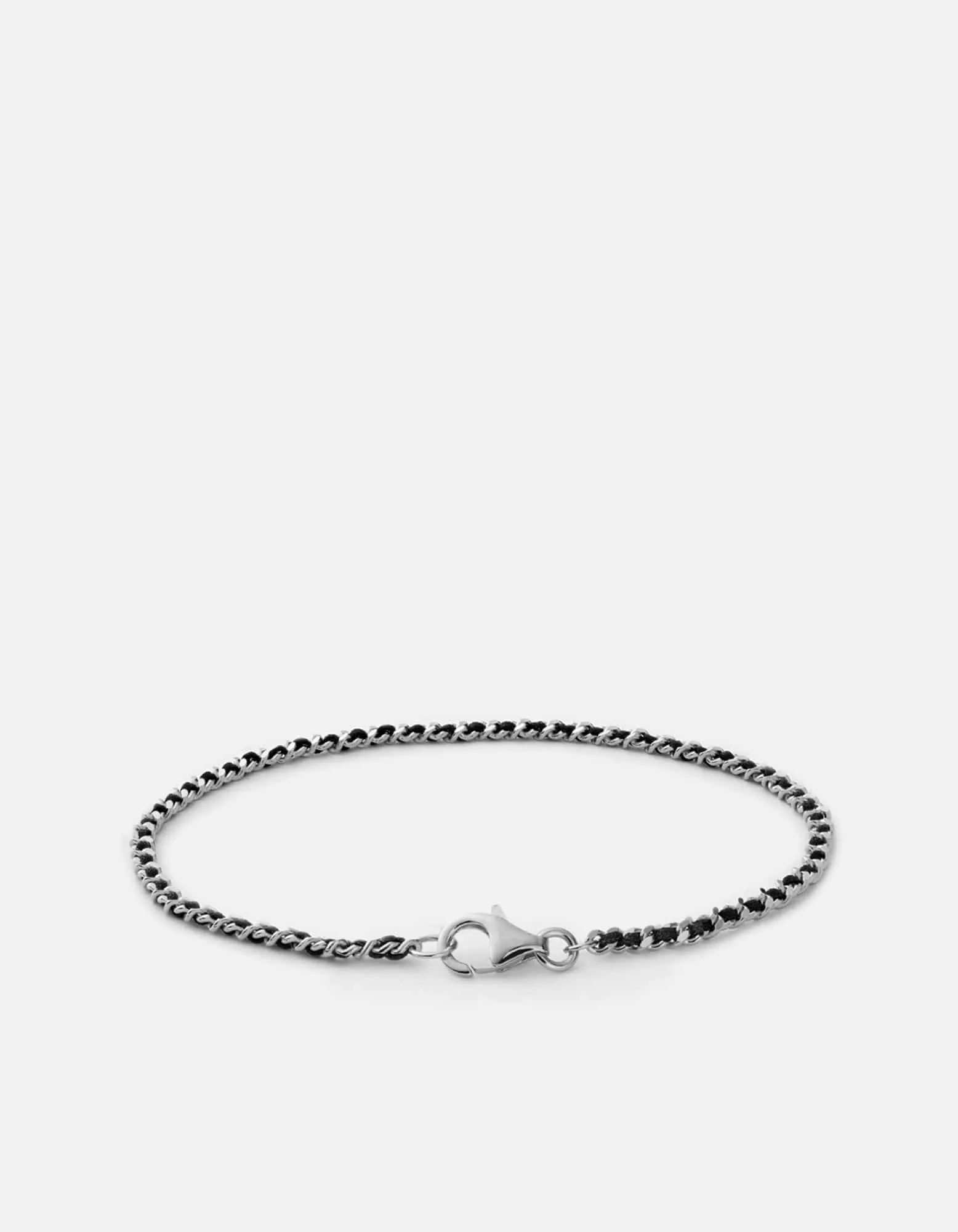 2mm Braided Chain Bracelet, Sterling Silver