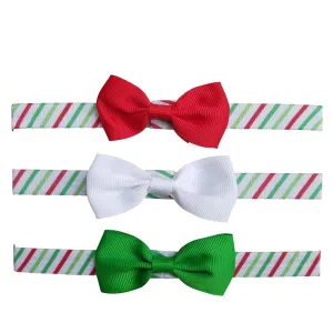 3 Pack Christmas Spirit Bow Headbands