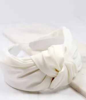 Accessories/Gifts - Satin Knot Headband, White