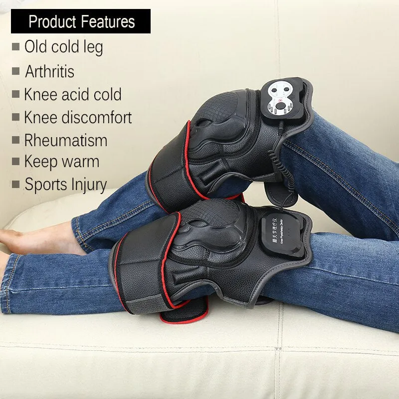 Arthritis Knee Pain Relieve Massage Joint Physiotherapy Heat Magnetic Vibration Brace Support Wrap Rehabilitation Equipment Care