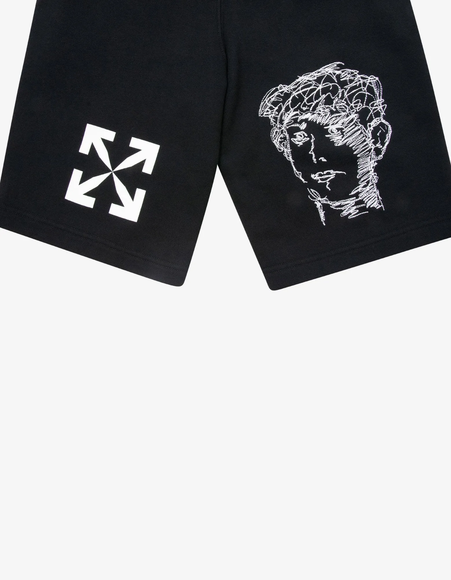 Black Disrupted Font Sweat Shorts -