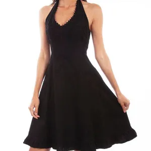 Black Halter Dress Peruvian Cotton for Country Girls at Bourbon Cowgirl