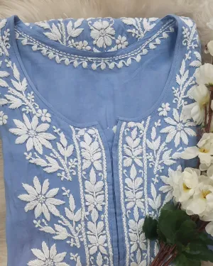 Blue Chikankari Kurta