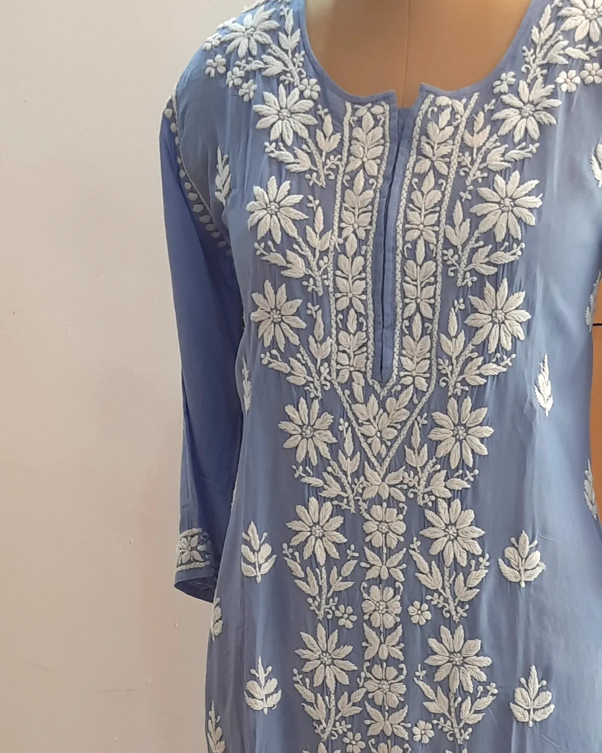 Blue Chikankari Kurta