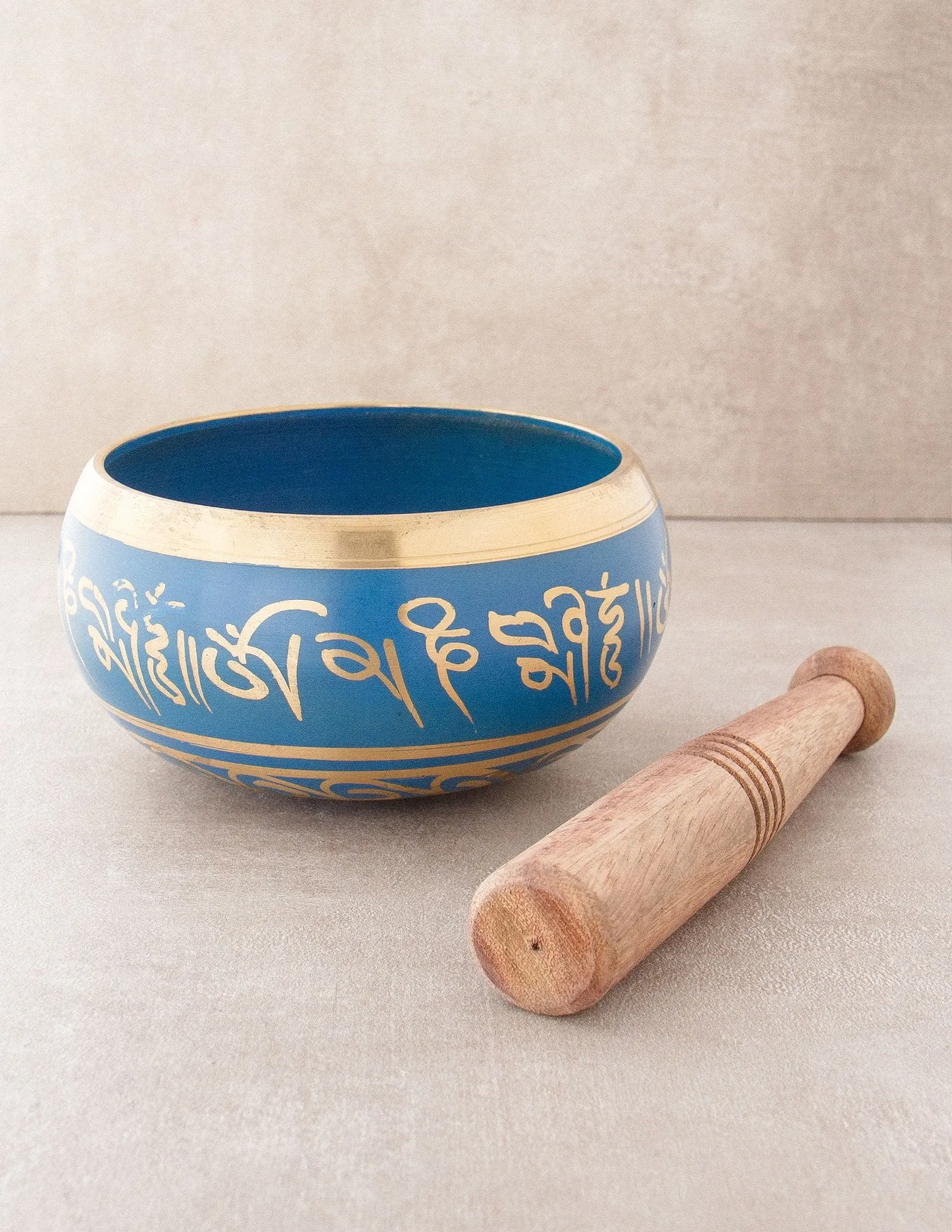 Blue Tibetan Om Singing Bowl - 4 inch, 5 inch, 6 inch