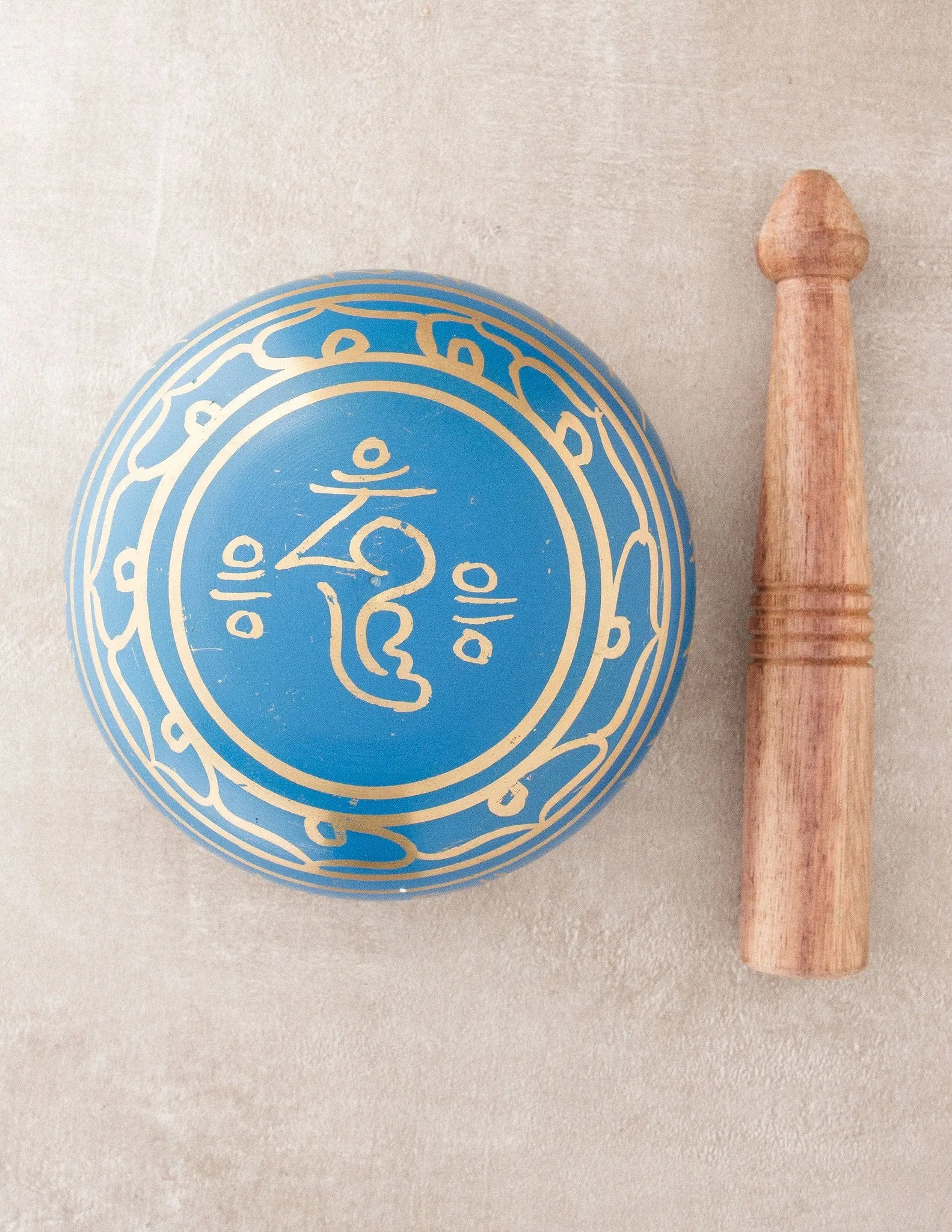 Blue Tibetan Om Singing Bowl - 4 inch, 5 inch, 6 inch