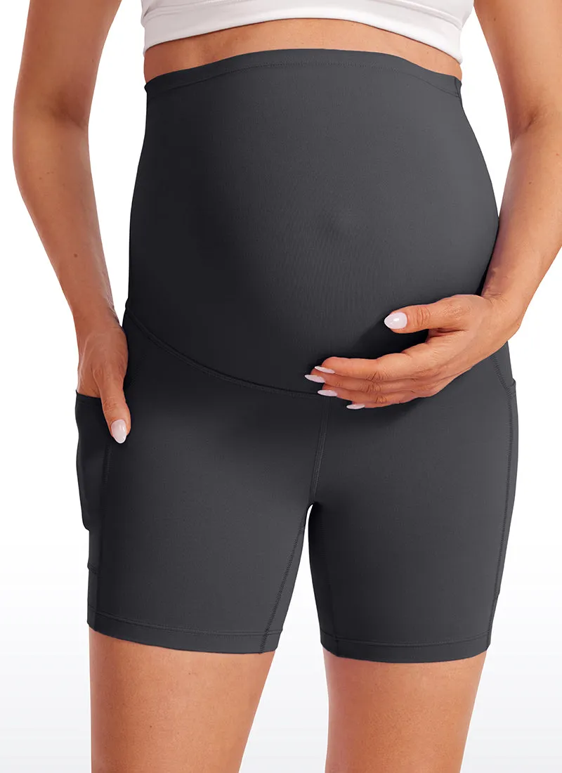 Butterluxe Maternity Pockets Shorts 5''- Super High Waist