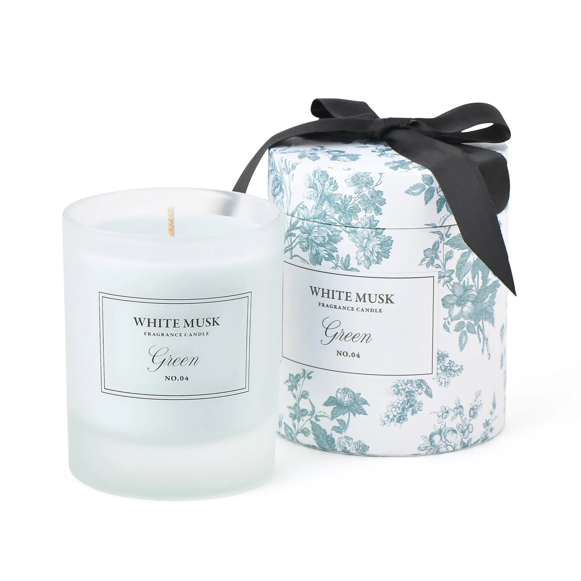 Classic Flower White Musk Green Candle