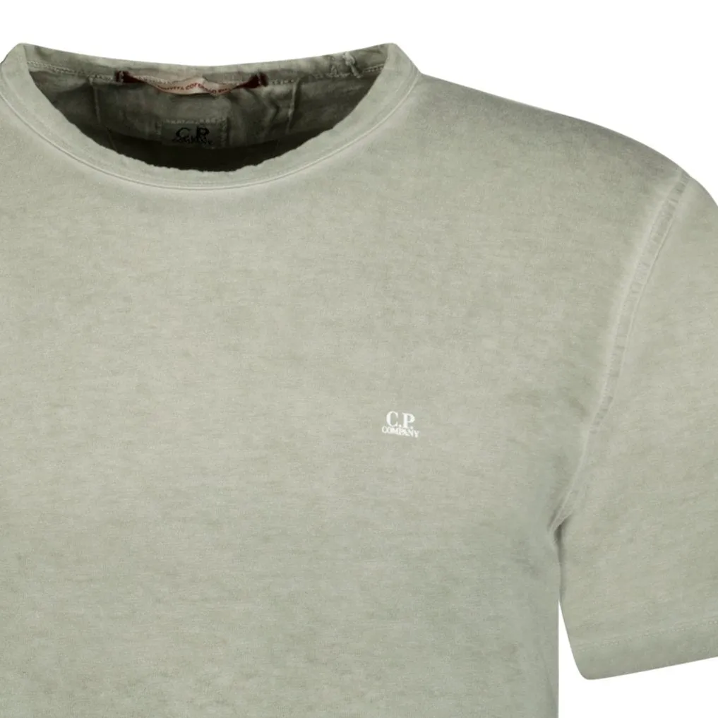 CP COMPANY I.C.E Logo-Print T-Shirt Sage Green