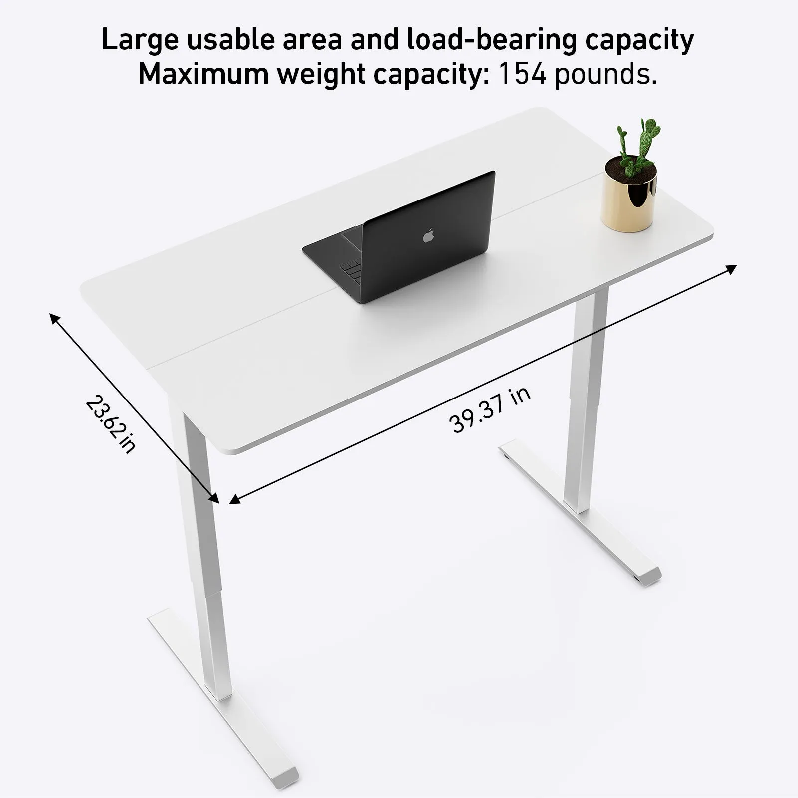 DeerRun®Electric Standing Desk, 47 x 23 Inches Height Adjustable