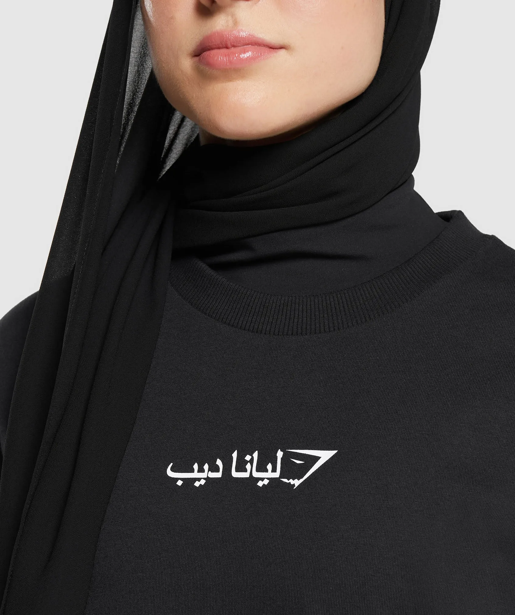 GS X Leana Deeb Oversized Long Sleeve Top - Black