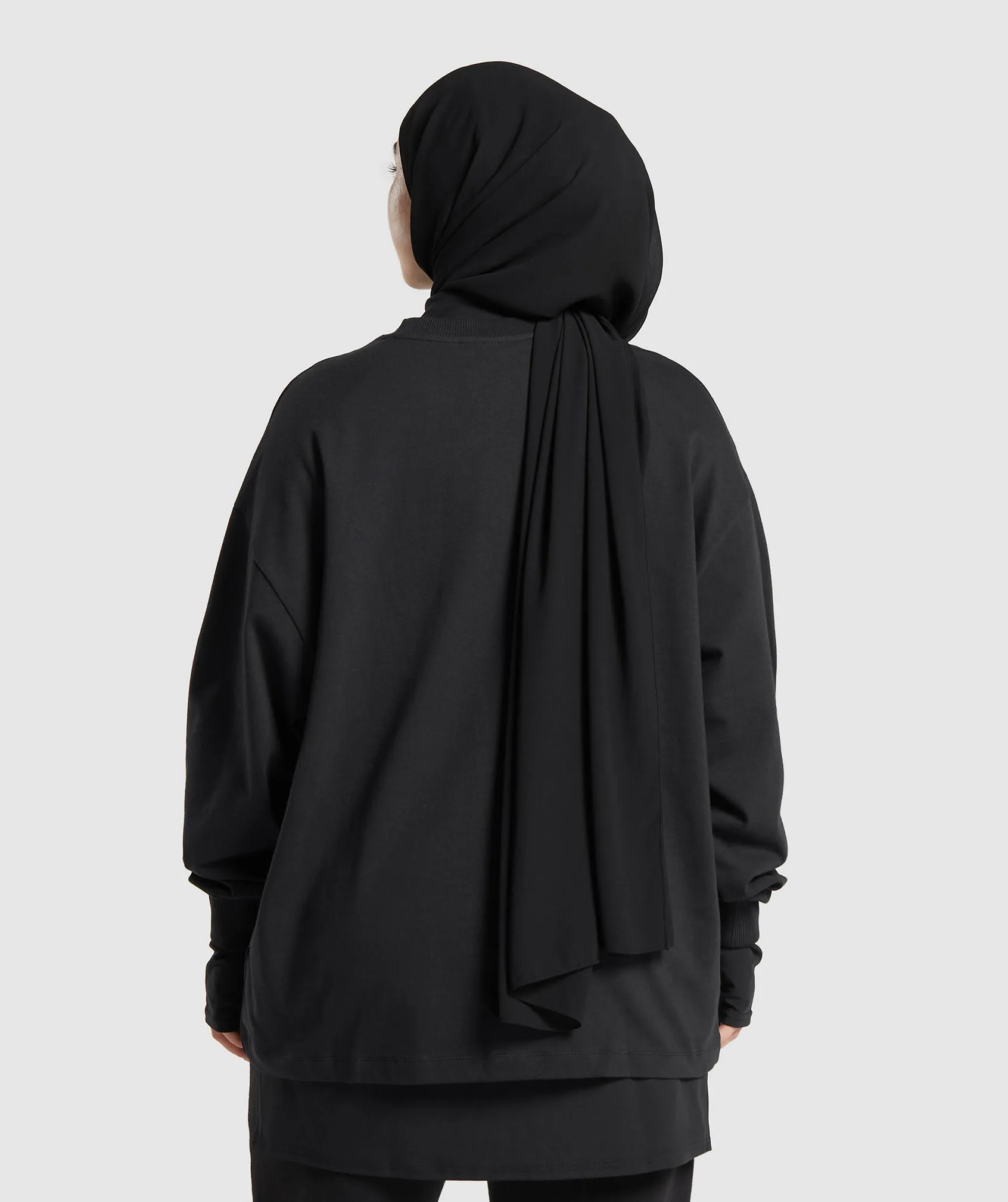 GS X Leana Deeb Oversized Long Sleeve Top - Black