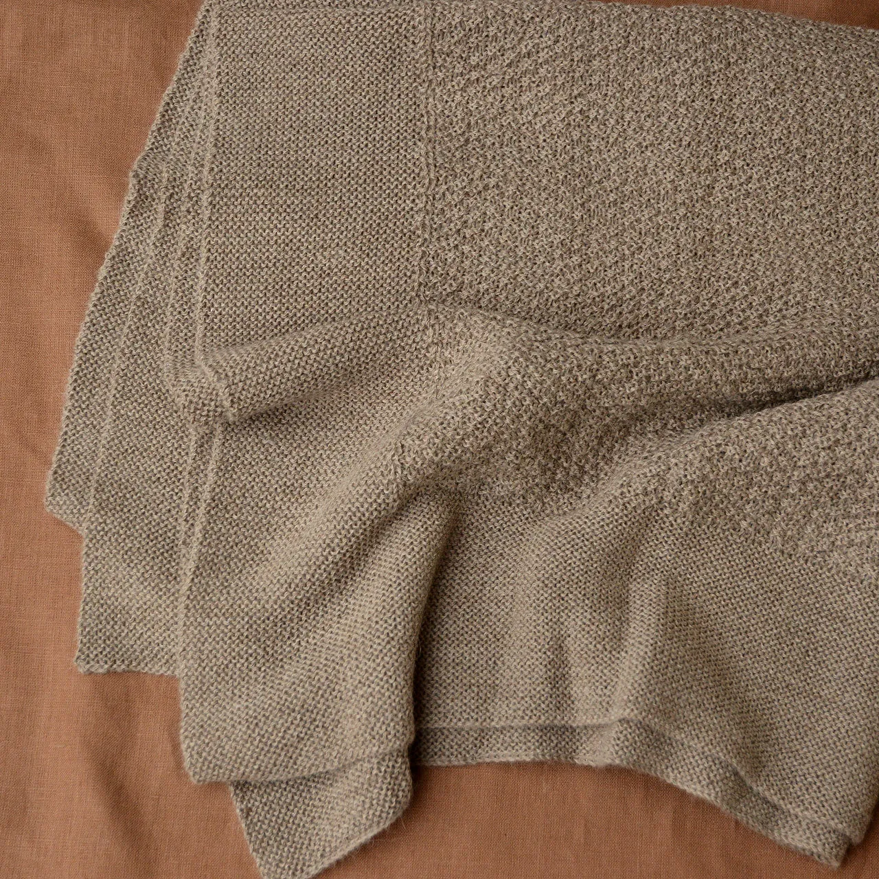 Heirloom Alpaca Baby Blanket - Light Brown (90x90cm) *Returning 2025