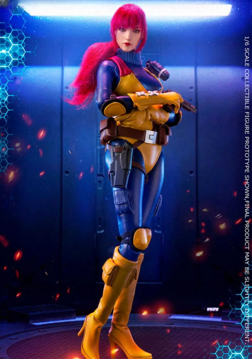 HiPlay FLAGSET Collectible Figure Full Set: G.I.Joe Scarlett, Anime Style, 1:6 Scale Female Miniature Action Figure, BBK013