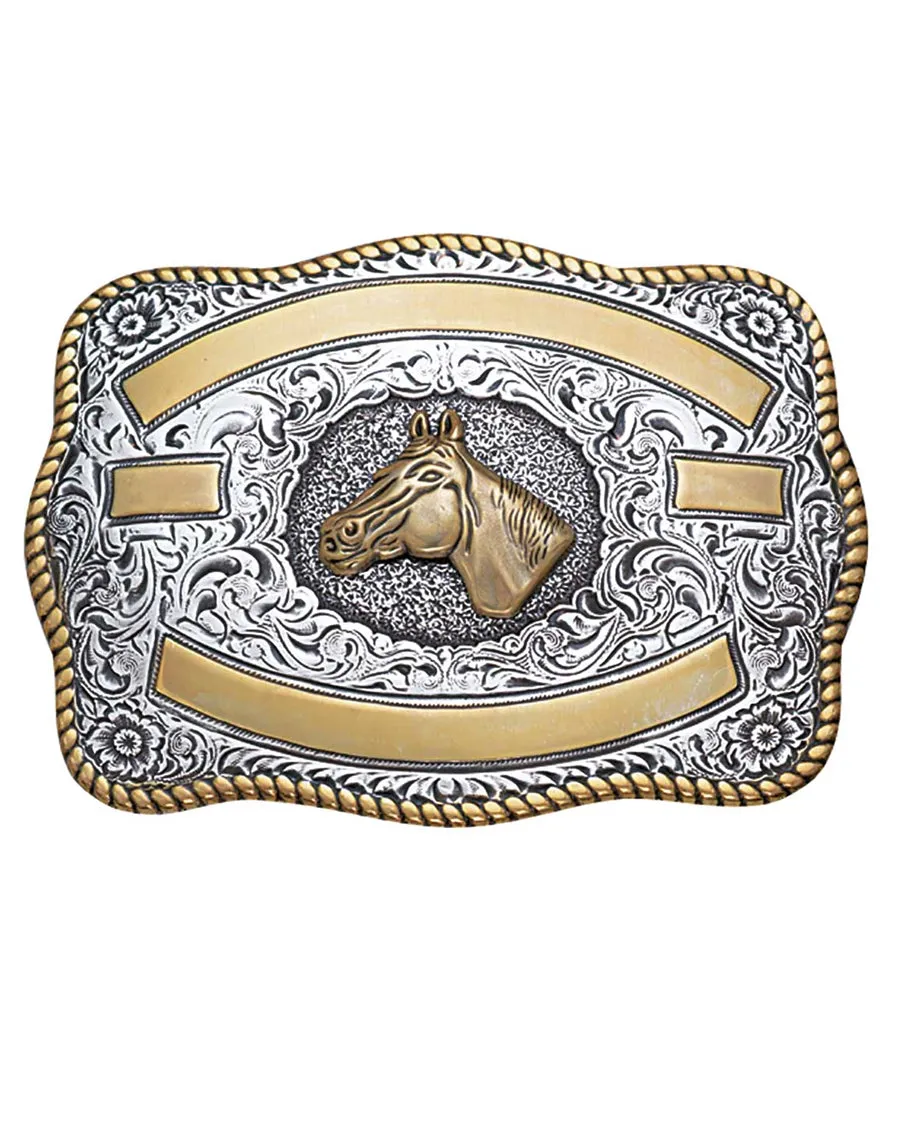 Horse Head Rectangle Belt Buckle