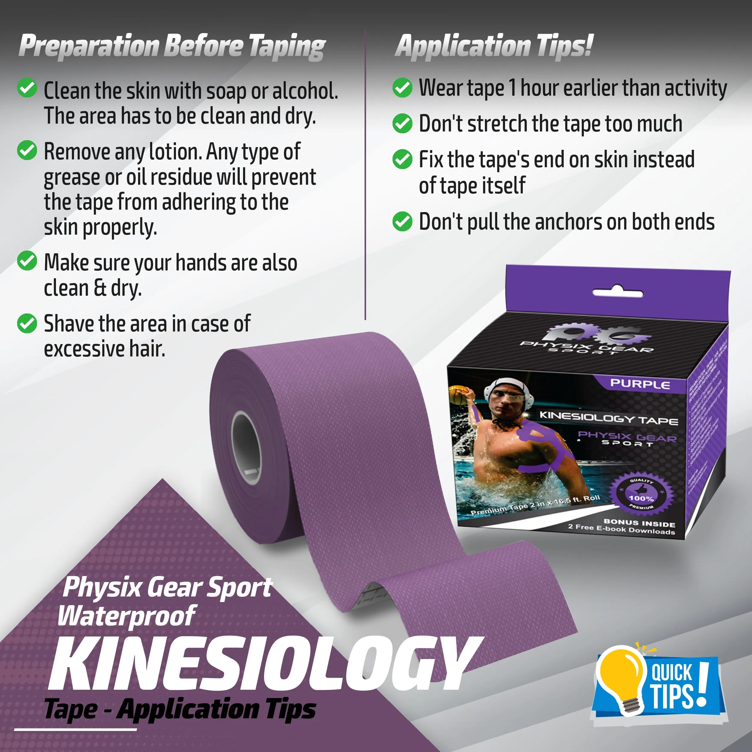 Kinesiology Tape - Support and Pain Relief for Active Lifestyles