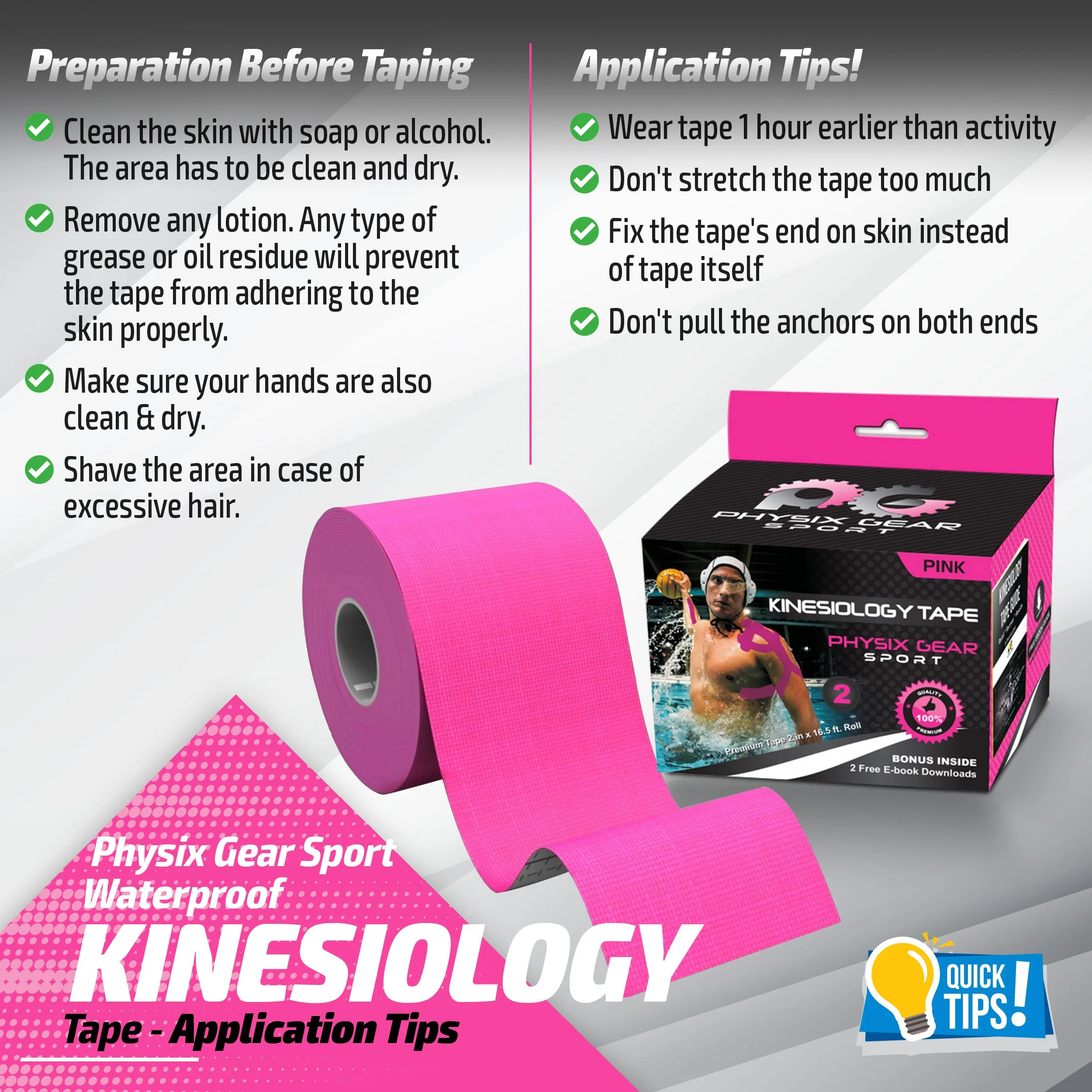 Kinesiology Tape - Support and Pain Relief for Active Lifestyles