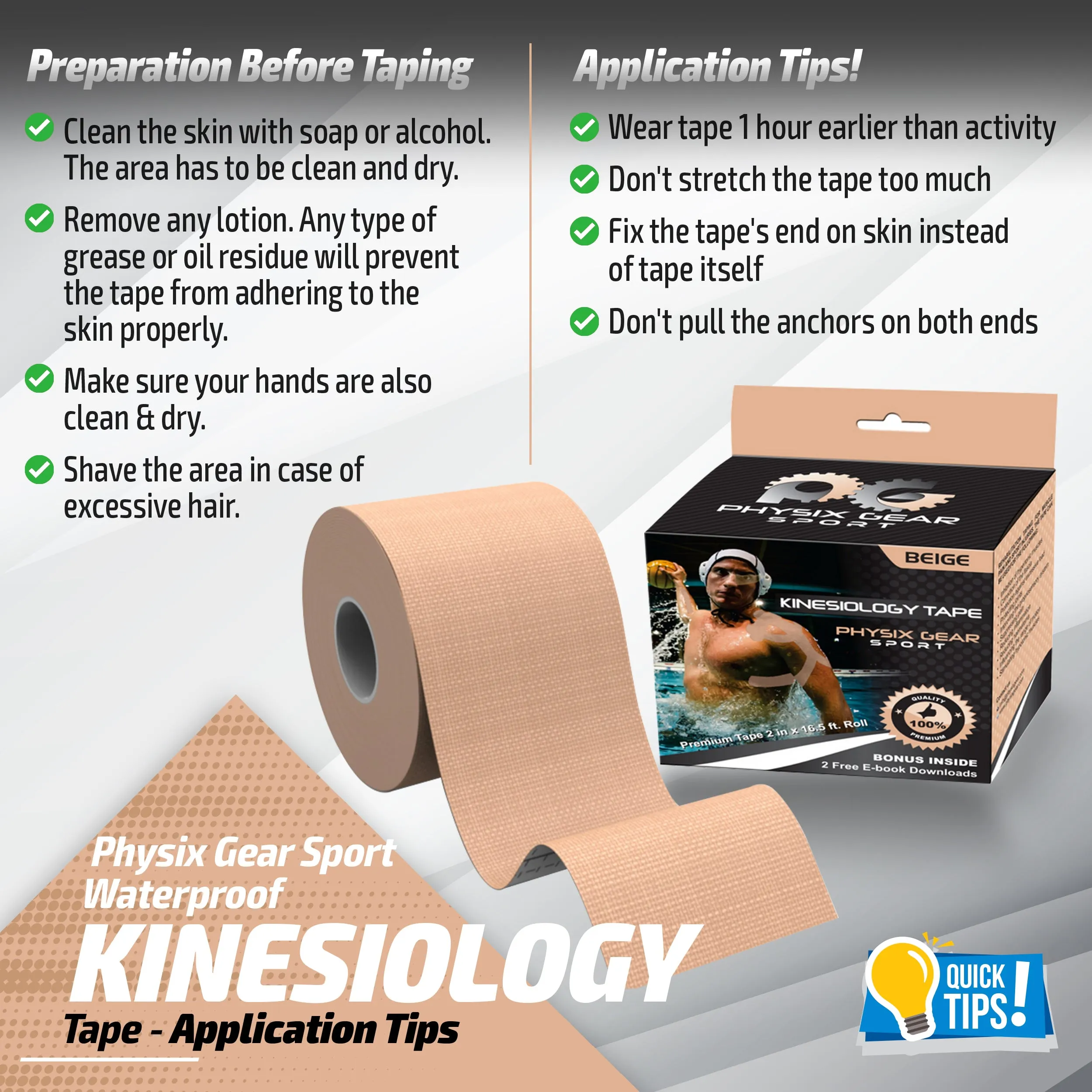 Kinesiology Tape - Support and Pain Relief for Active Lifestyles