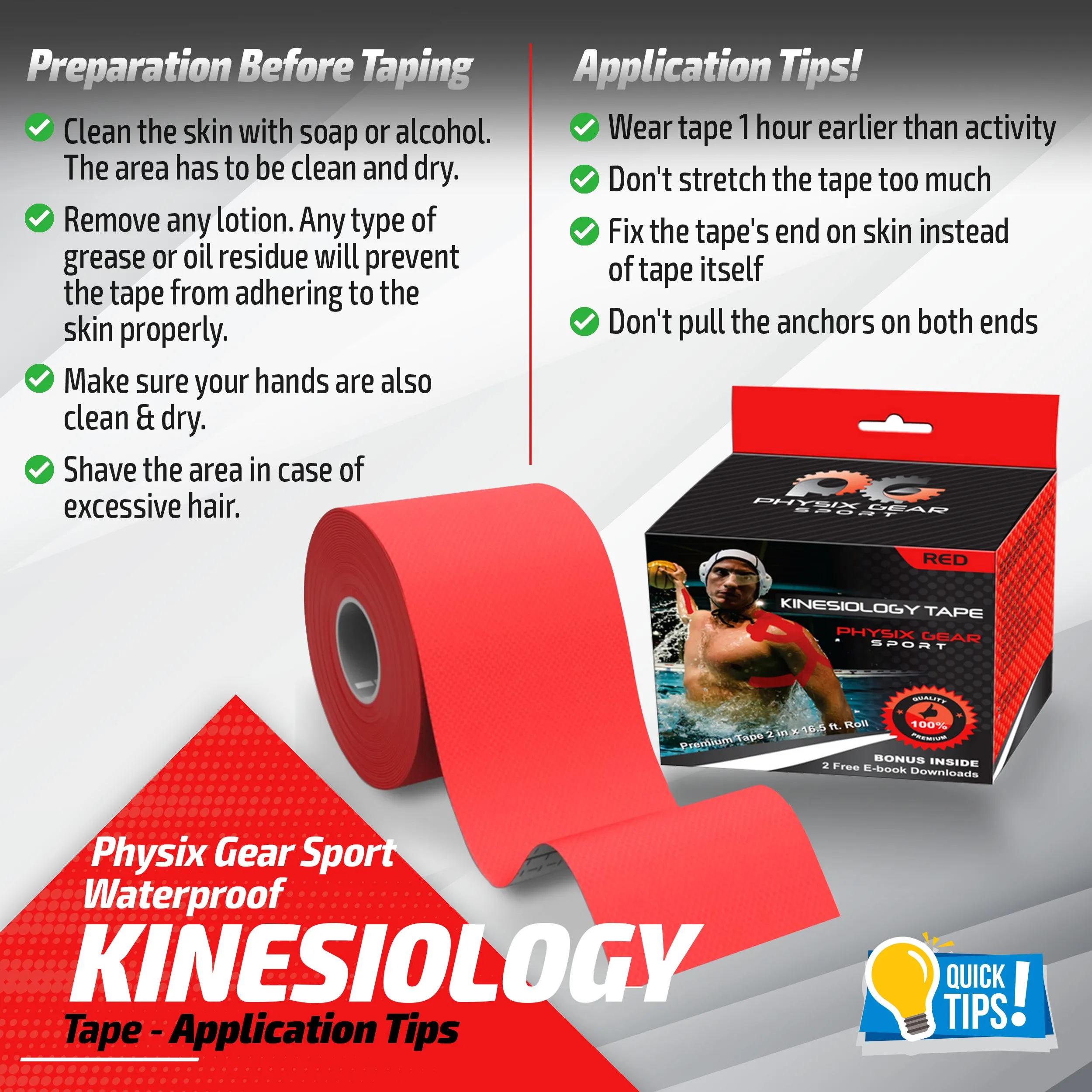 Kinesiology Tape - Support and Pain Relief for Active Lifestyles