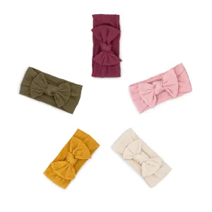 Matilda Set - Cable Knit Knotted Headbands - 5 Pack