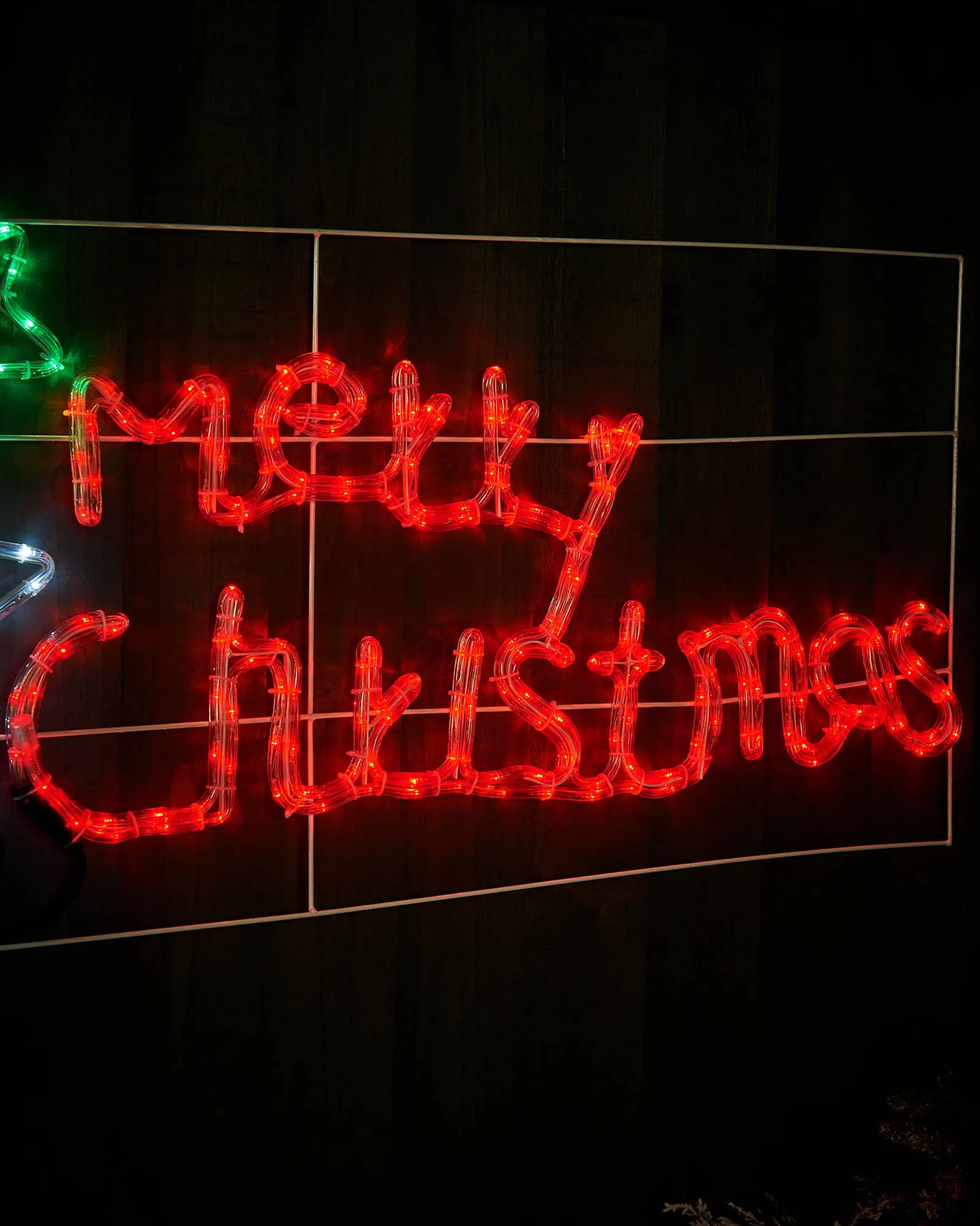 Merry Christmas Rope Light Silhouette, 125 cm