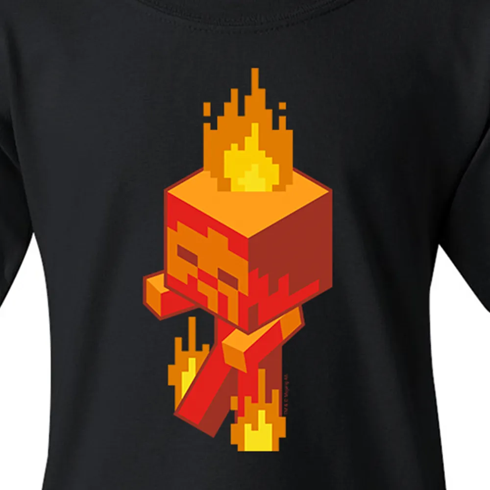 Minecraft Fire Zombie Kids Short Sleeve T-Shirt