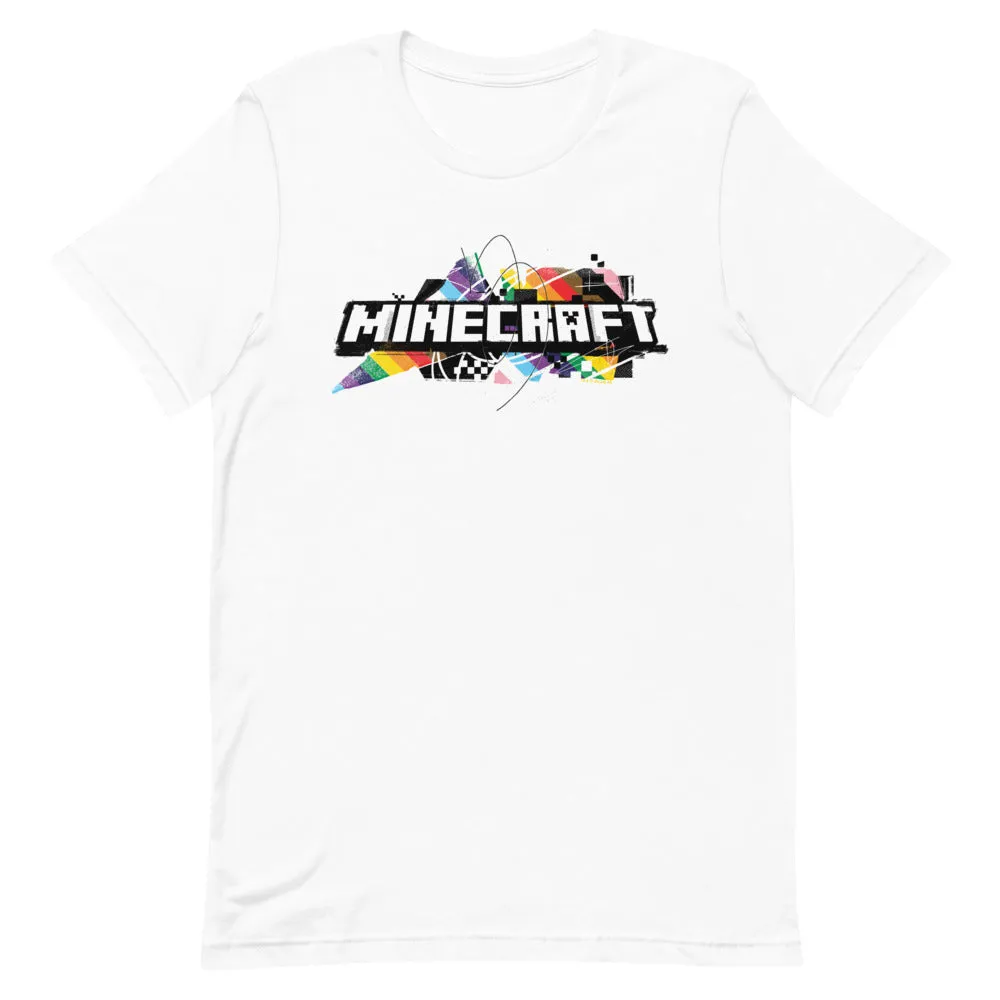 Minecraft Rainbow Logo Adult Unisex T-Shirt