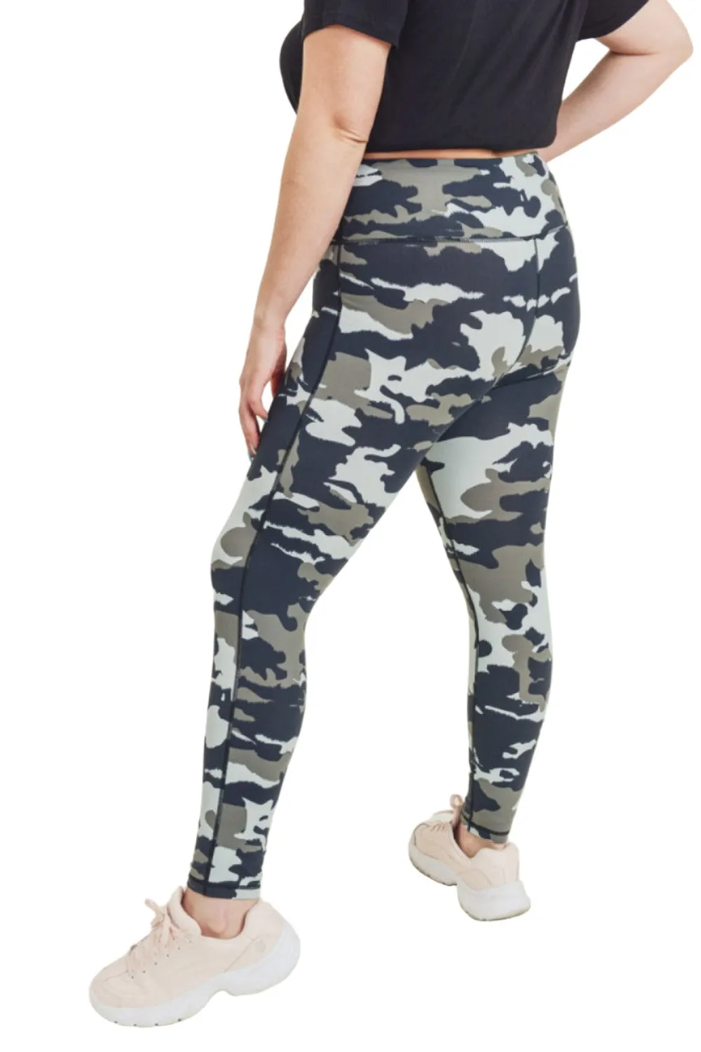 Mono B Jungle Camo High Waist Leggings APH2628 and Plus