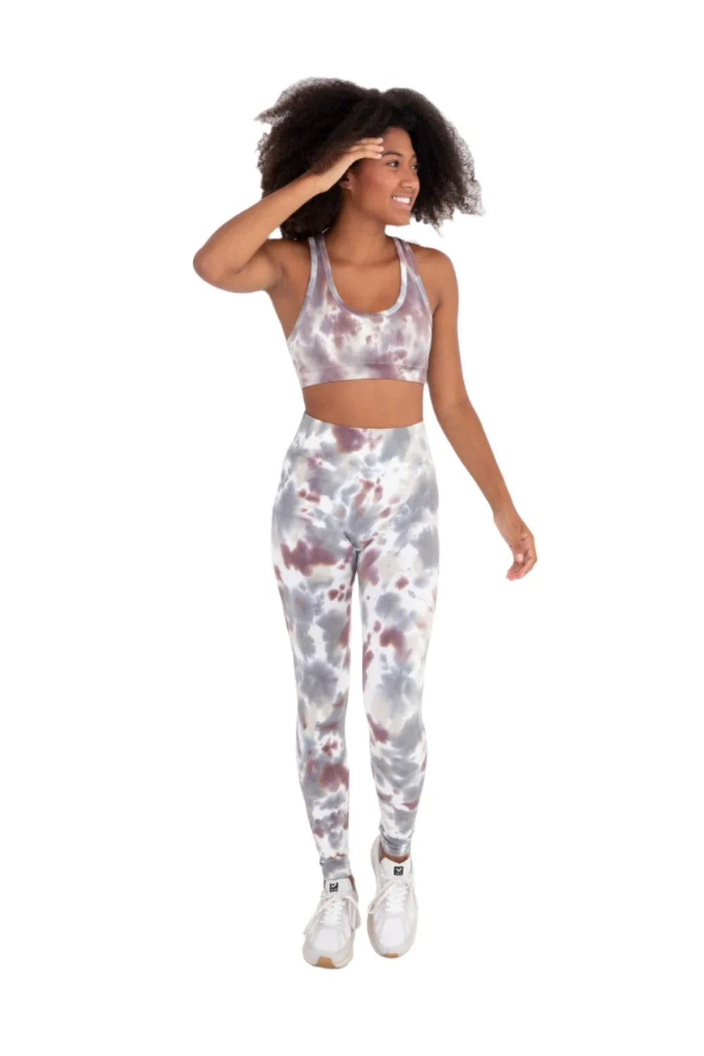 Mono B Seamless Ribbed Tie-Dye Leggings APH3176