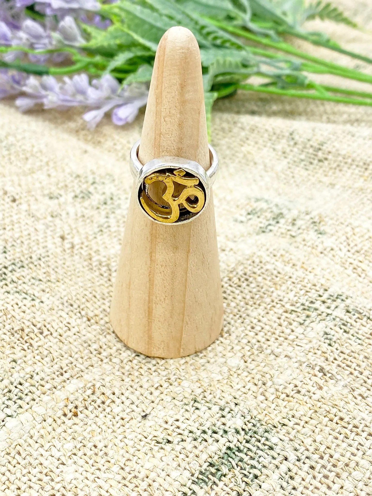 Om Rings, Round Shaped Aum Rings, Sterling Silver Ring, Gold Filled Unisex Om Ring, Protection Ring, Spiritual Yoga Ring, Meditation Jewelry