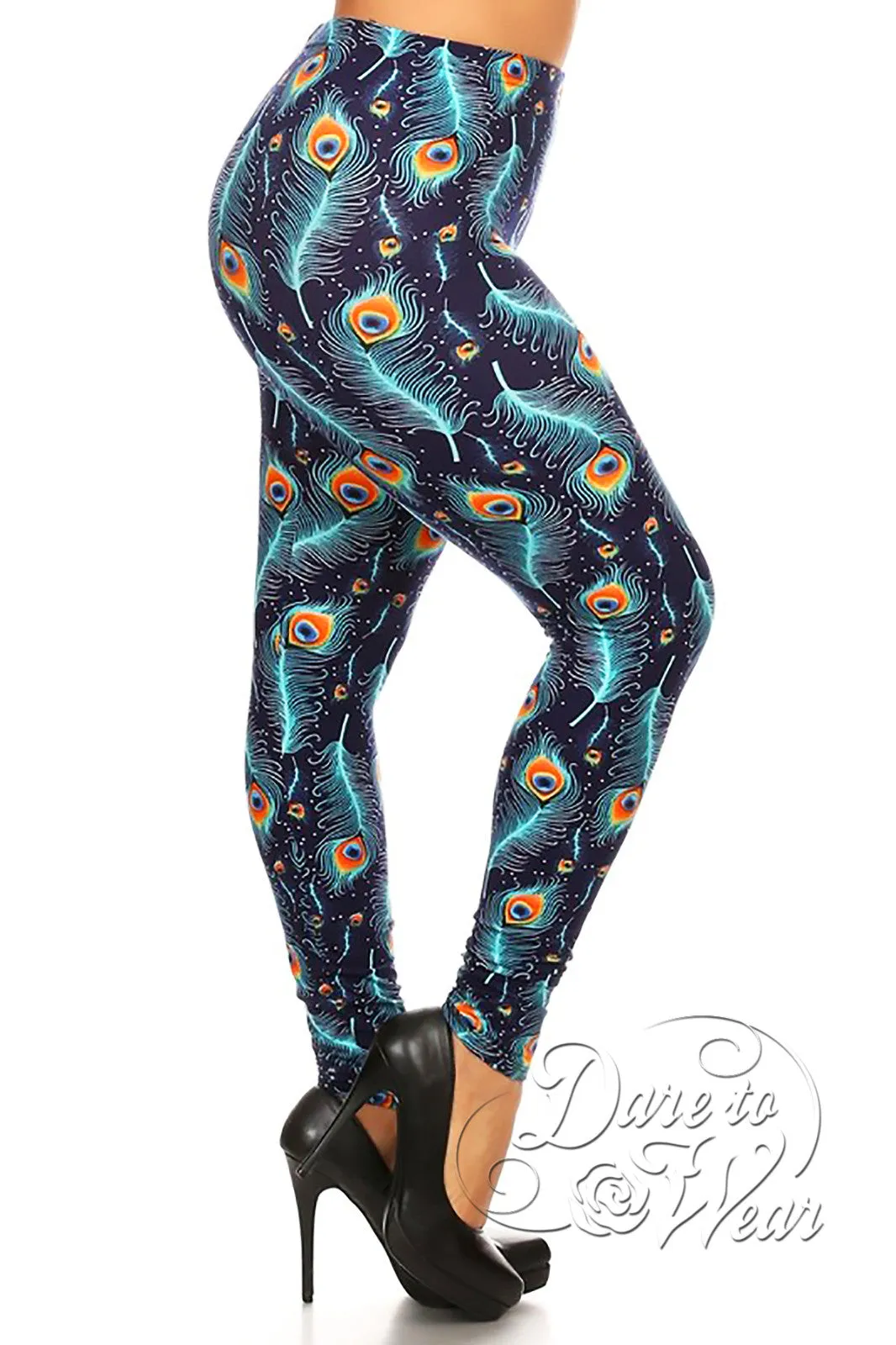 Peached Leggings in Peacock