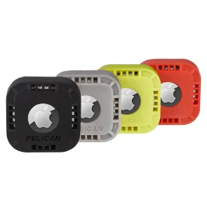 Pelican Protector Sticker Mount Case for AirTag Devices (4 Pack) - Black/Orange/Hi Vis Yellow/Grey