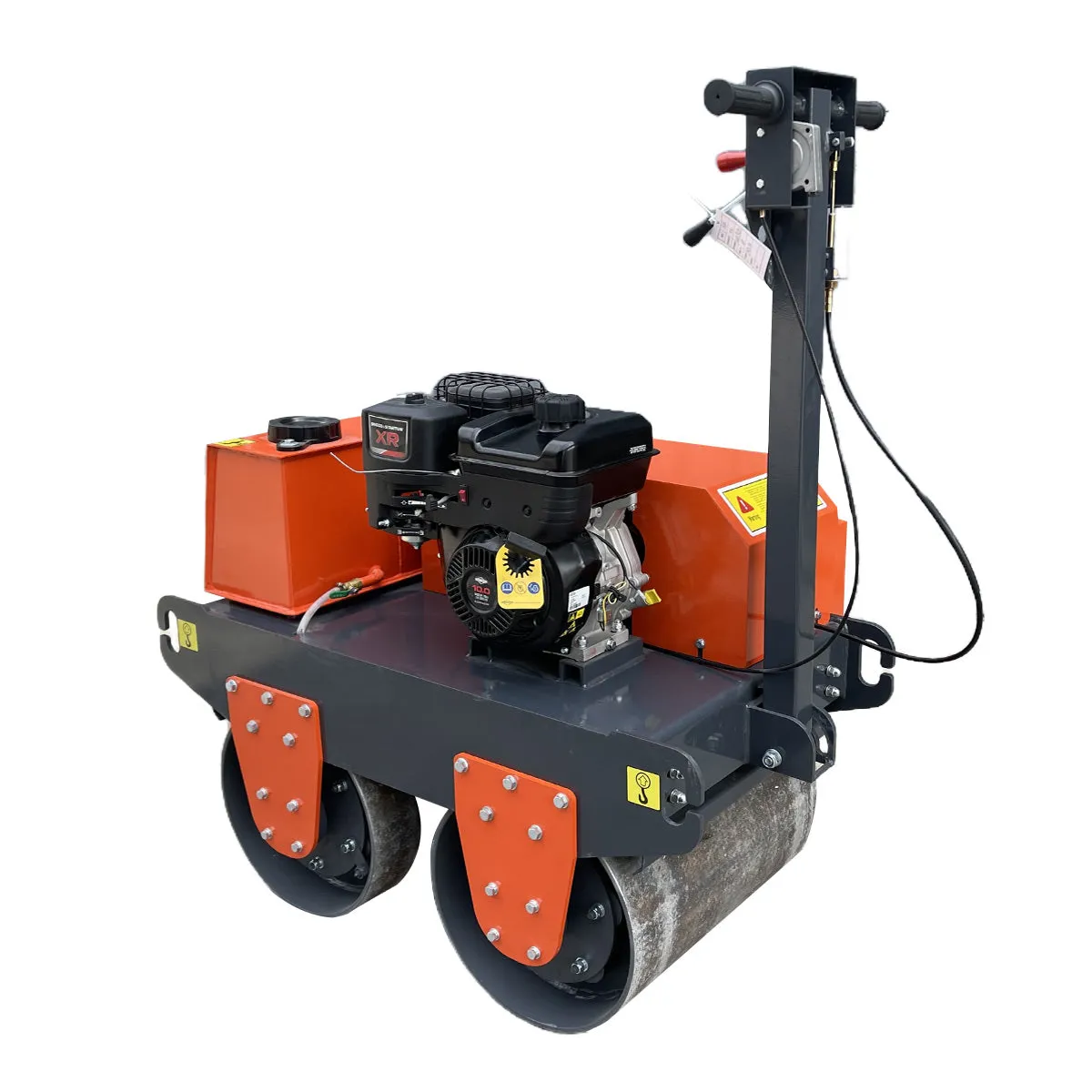 TMG Industrial 10 HP Double Wheel Vibratory Roller, 2 x 24” Wide & 17” Diameter Rollers, EPA Emissions Compliance, TMG-MVR25